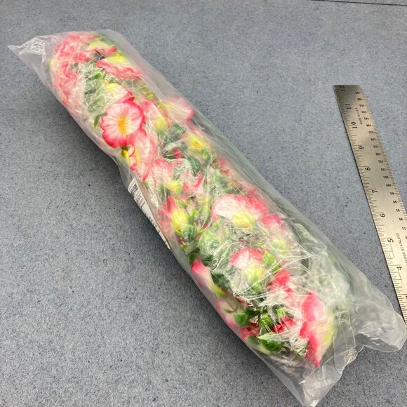 New Artificial Floral Garland Pink White Green Flower Decoration Reusable Event - Picture 2 of 4